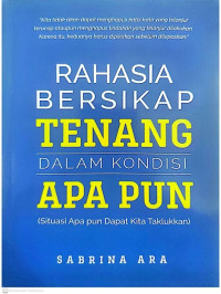 Image of Rahasia Bersikap Tenang dalam Kondisi Apa Pun